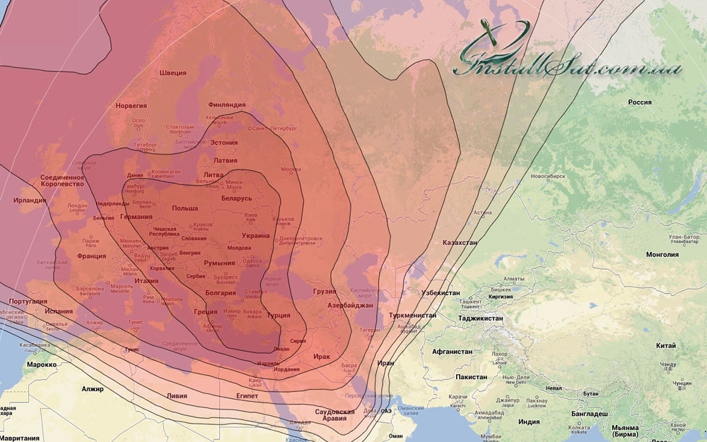 80 0 e. Зона покрытия спутников Узбекистан. Карта покрытия спутника. Зона обслуживания спутника. Российские спутники зона покрытия.