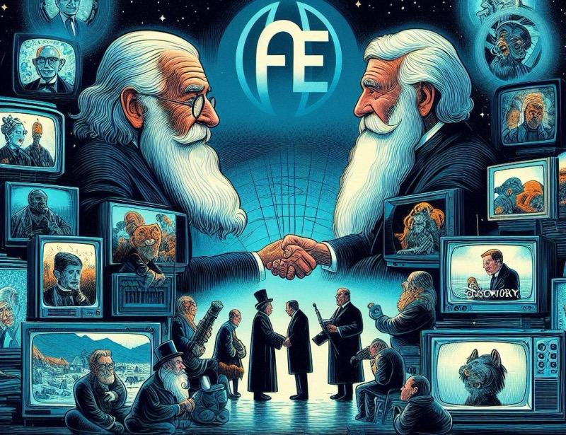 Illustration for the article "A+E Networks Exploring Sale Amidst Shifting Media Landscape"