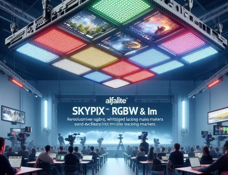 Иллюстрация к статье "Alfalite запускает светодиодные панели SkyPix RGBW & IM для виртуального производства"