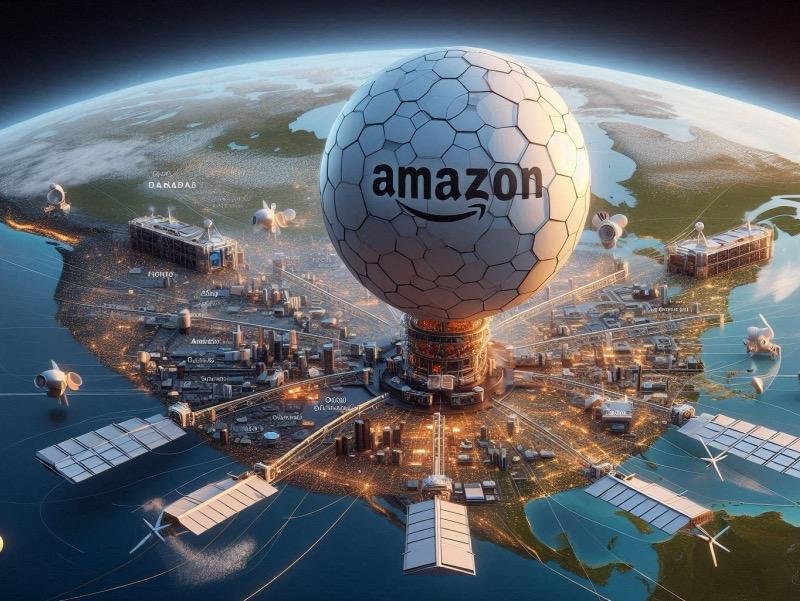 Ілюстрація до статті "Проект Kuiper від Amazon: Розширення сузір'я супутників для глобального широкосмугового доступу"
