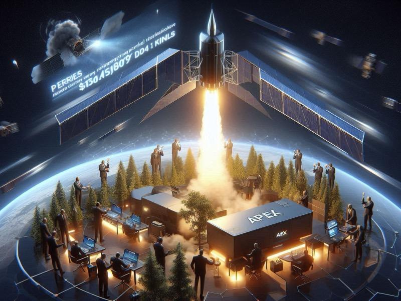 Illustration for the article "Apex Raises $200 Million, Achieving Unicorn Status in Satellite Manufacturing"