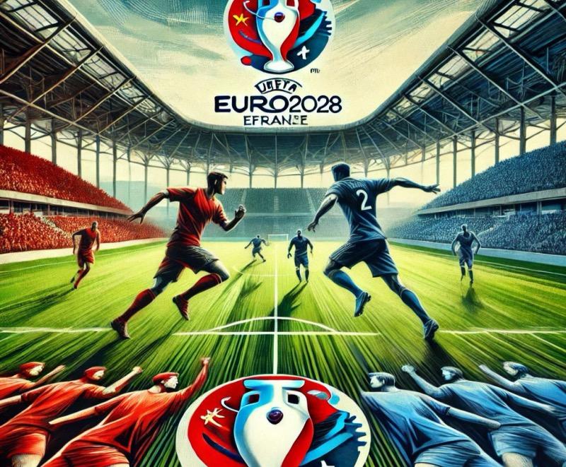 Illustration for the article "ARD and ZDF Secure Free-TV Rights to UEFA Euro 2028"