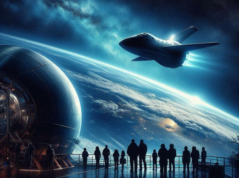 Illustration für den Artikel "Blue Origins New Shepard absolviert zehnten bemannten Suborbitalflug"