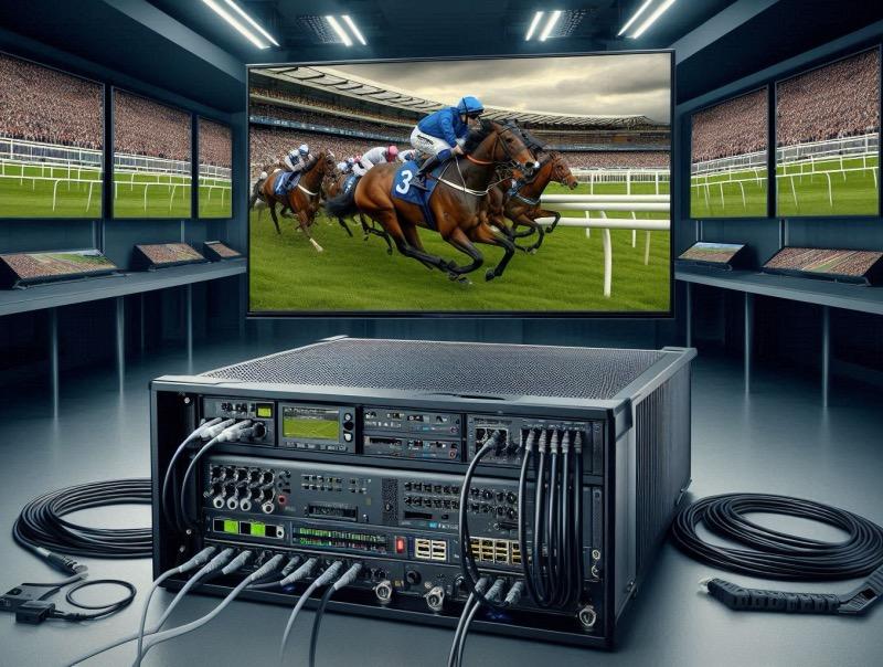 Illustration for the article "BMC TV and RaceTech Implement Next-Gen Fibre-Based Network for UK Horseracing"