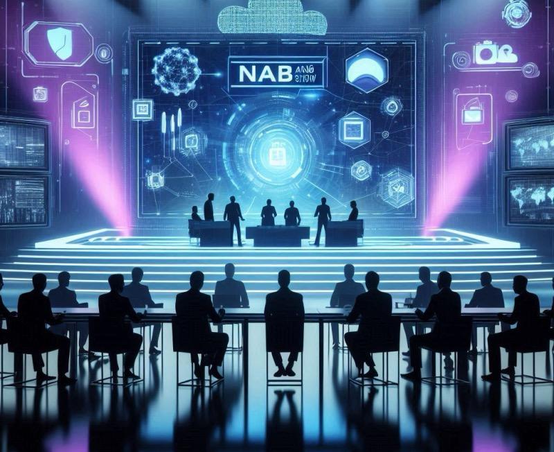 Illustration for the article "Broadcasters Prioritize Cybersecurity Amidst Cloud Adoption at NAB Show"