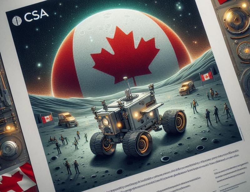 Illustration for the article "Canada Awards Contracts for Artemis Lunar Rover Development"