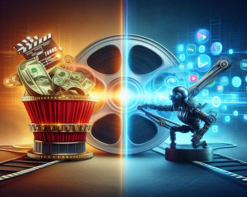 Illustration for the article "Canal+ Threatens to Cut French Cinema Funding Amidst Disney+ Deal"