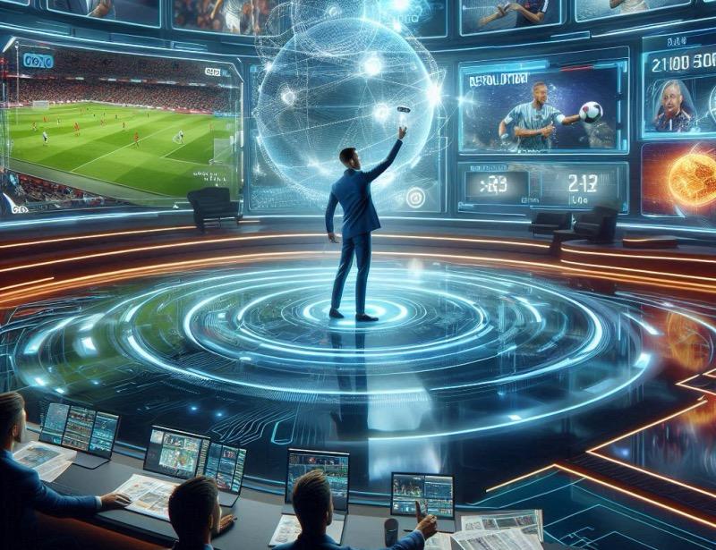 Illustration for the article "CBS Miami Launches Immersive AR/VR Studio for Enhanced News and Sports Coverage"