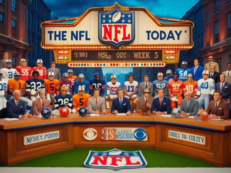 Illustration for the article "CBS Sports Celebrates "The NFL Today" Anniversary with Throwback Set"