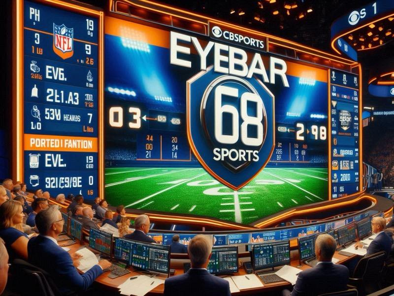 Illustration for the article "CBS Sports Redesigns its NFL Game Score Bug for 2025 Season"