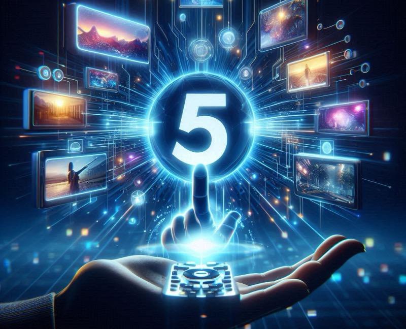 Ilustración para el artículo "Channel 5 y My5 se relanzan como plataforma unificada de streaming y lineal: "Todo está en 5""