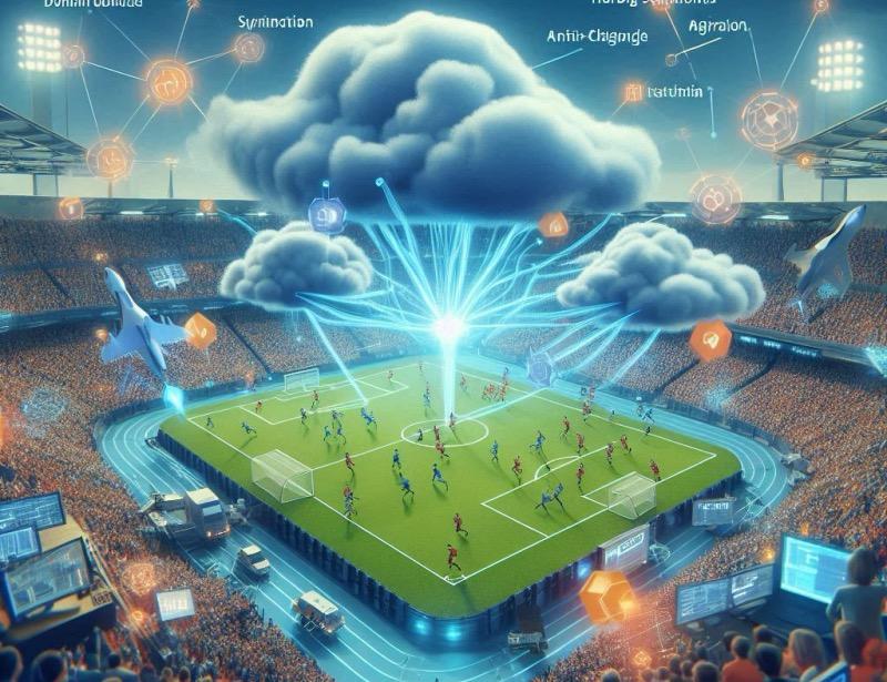 Illustration für den Artikel "Cloud-basierte Revolution im Live-Sport: Herausforderungen und Innovationen auf der IBC 2025"