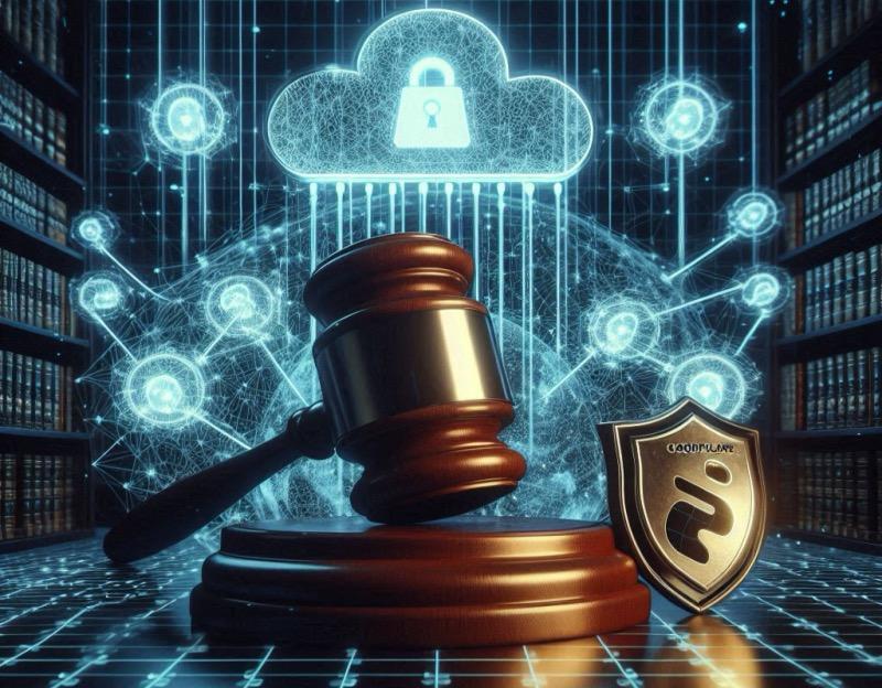 Illustration for the article "Cloudflare Sues LaLiga Over Illegal IP Blocking Affecting Millions"