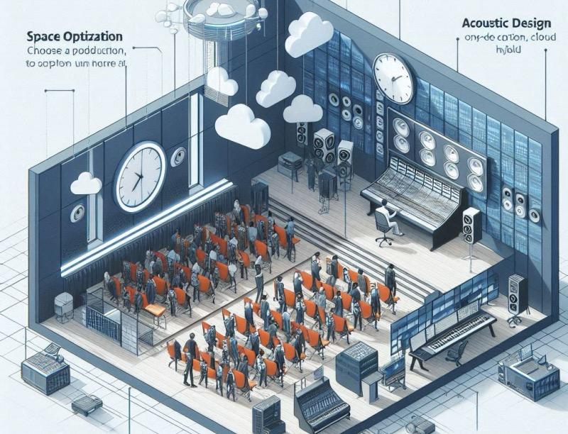 Illustration for the article "Designing Corporate Broadcast Studios: Infrastructure First"