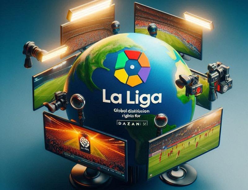 Illustrazione per l'articolo "DAZN si aggiudica i diritti globali per i momenti salienti della LaLiga, espandendo l'offerta gratuita di calcio"