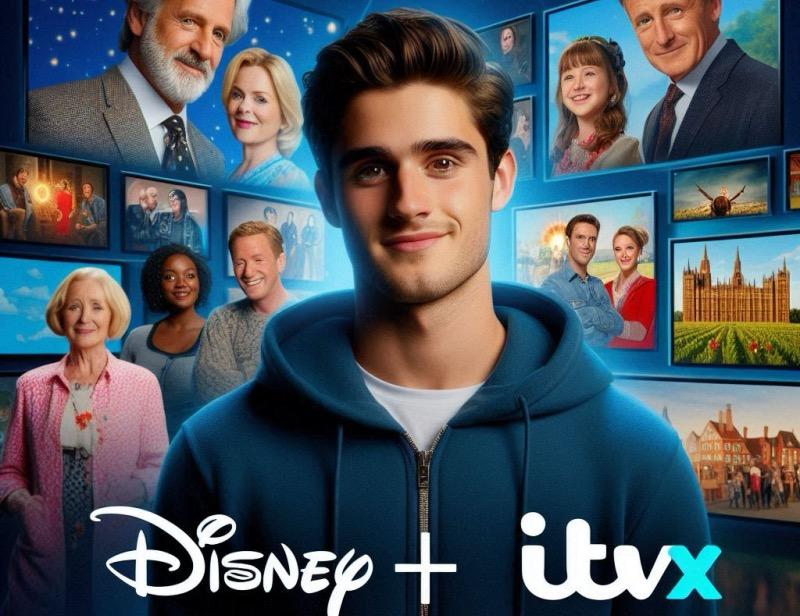 Illustrazione per l'articolo "Disney+ e ITVX si alleano per la condivisione di contenuti"