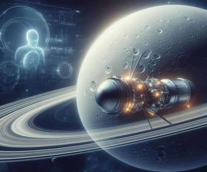 Illustration for the article "ESA Seeks Modest Budget Increase for Future Missions, Including Enceladus Lander"