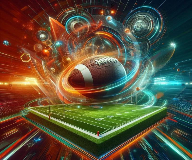 Illustration for the article "ESPN's New College Football Playoff Graphics: A Visual Revolution"