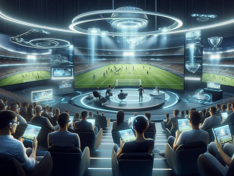 Illustration for the article "The Future of Sports Broadcasting: Engaging Fans in a Multi-Screen World"