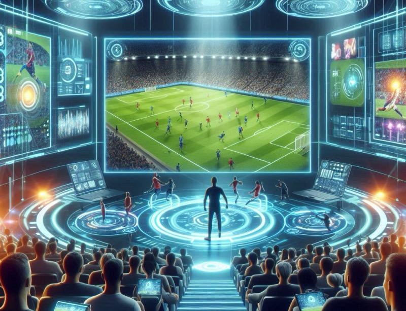 Illustration for the article "The Future of Sports Broadcasting: Enhancing Fan Engagement in a Digital World"