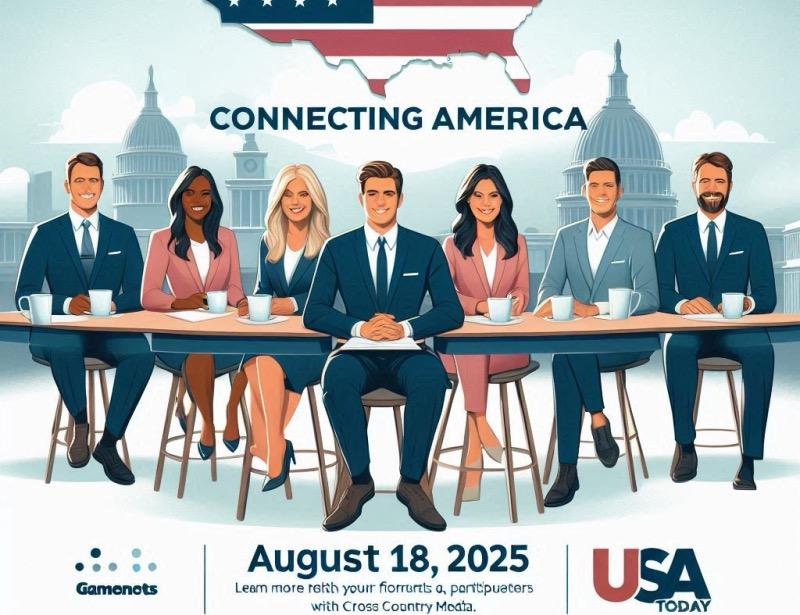 Illustration for the article "Gannett Launches New Morning Show, "Connecting America," on USA Today FAST Channel"