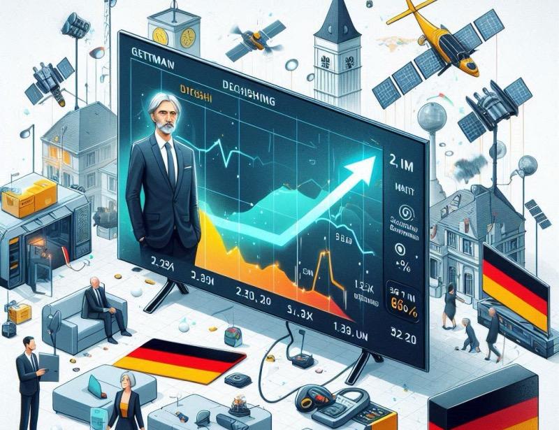 Illustration for the article "German TV Sales Remain Steady Despite Overall Market Decline"