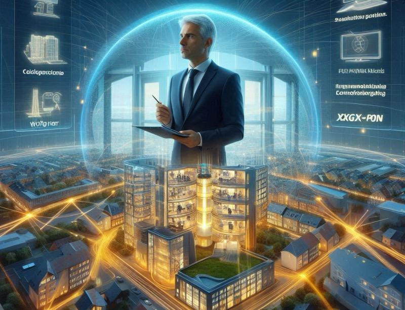 Illustration für den Artikel "Deutschlands Breitbandkongress konzentriert sich auf den Ausbau von Glasfasernetzwerken in Gebäuden"