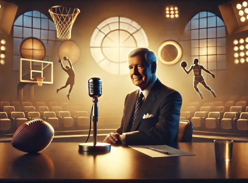 Illustrazione per l'articolo "Lutto nel mondo dello sport: è morto Greg Gumbel a 78 anni"