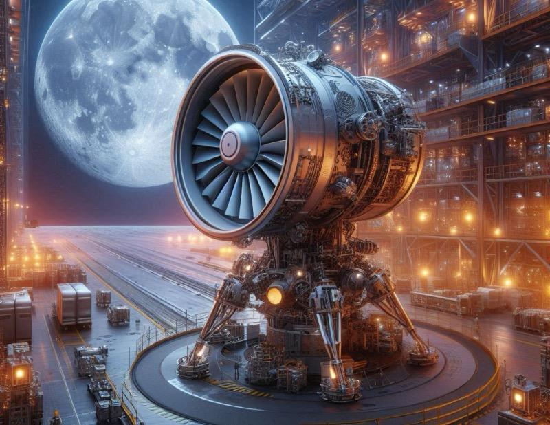Illustration für den Artikel "ispace verschiebt Mondlander-Start auf 2027 aufgrund von Triebwerkswechsel"