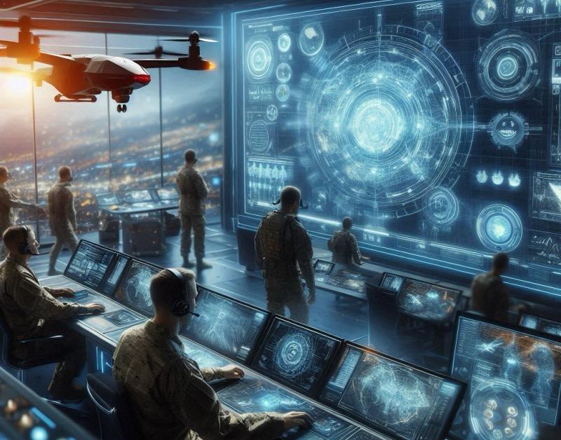 Ілюстрація до статті "L3Harris використовує партнерство зі ШІ для програми ПРО «Золотий купол» Пентагону"