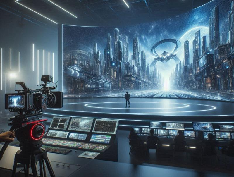 Illustration for the article "LG Opens In-House Virtual Production Studio: Revolutionizing Content Creation"