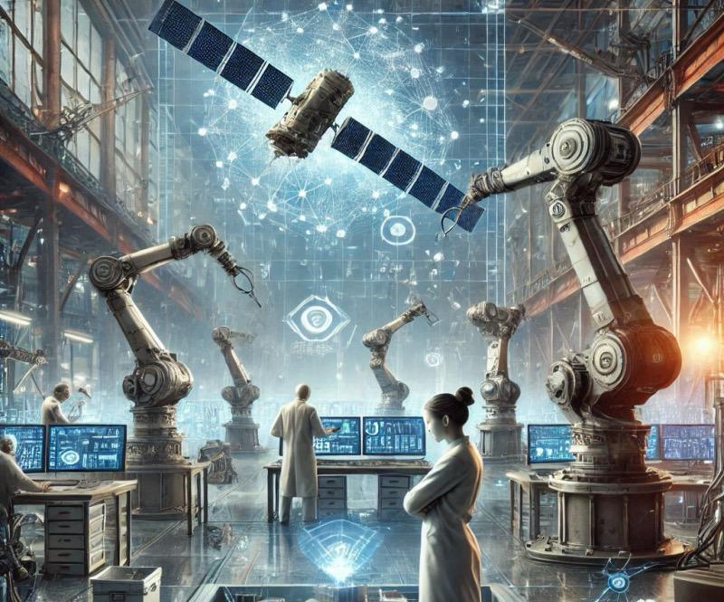 Illustration for the article "Loft Orbital Secures $170 Million to Expand Space-as-a-Service Offering"