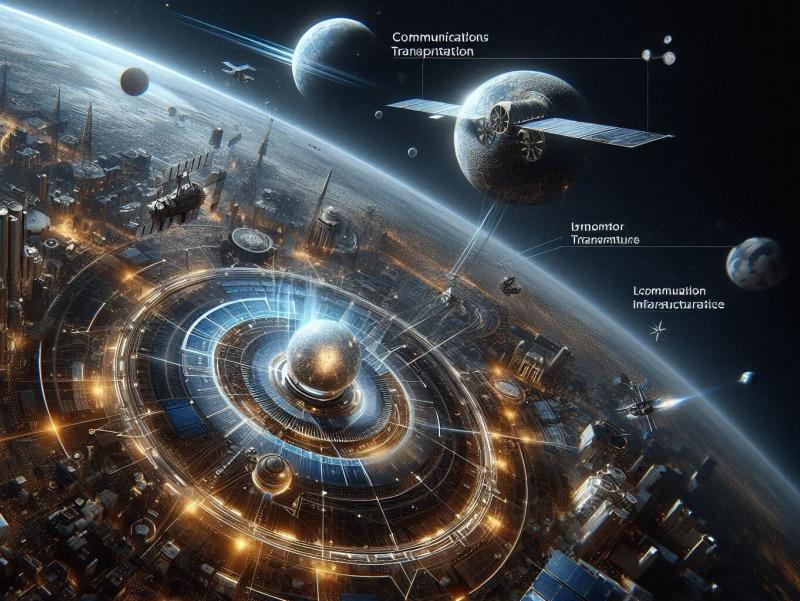 Illustration for the article "Momentus and Solstar Space Partner to Enhance LEO Services"