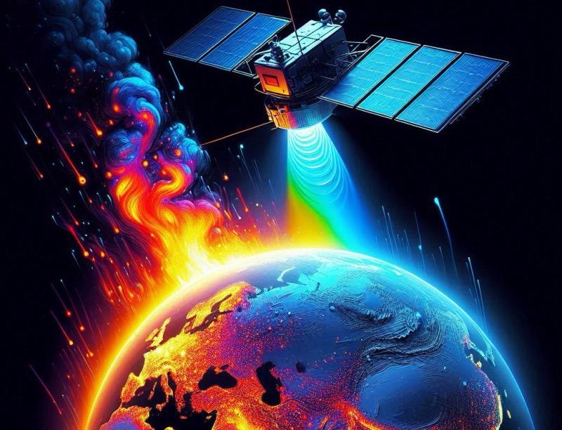 Ілюстрація до статті "Перші теплові інфрачервоні зображення від FireSat компанії Muon Space"