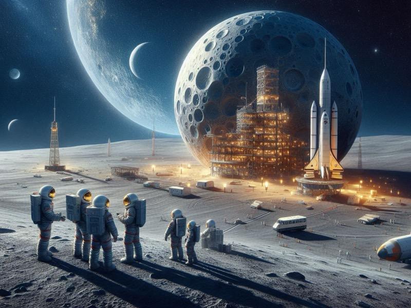 Ілюстрація до статті "Колишні керівники NASA закликають змінити програму Artemis, щоб випередити Китай"