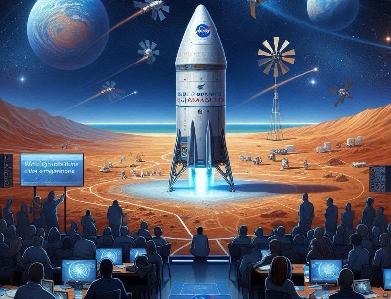Ilustración para el artículo "Misión ESCAPADE de la NASA a Marte: ¿Un lanzamiento en verano en el New Glenn de Blue Origin?"
