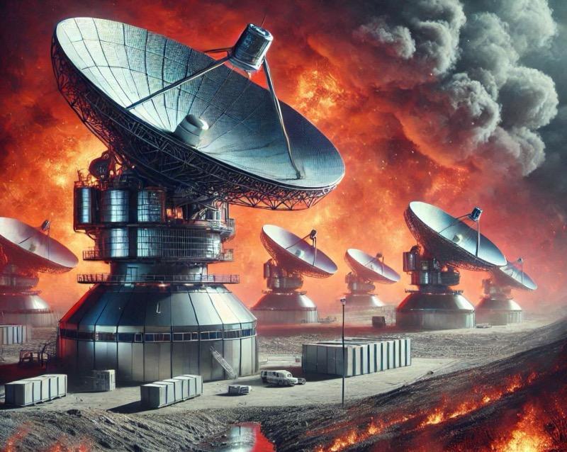 Illustration für den Artikel "Evakuierung des NASA Jet Propulsion Laboratory aufgrund verheerender Waldbrände in Kalifornien"