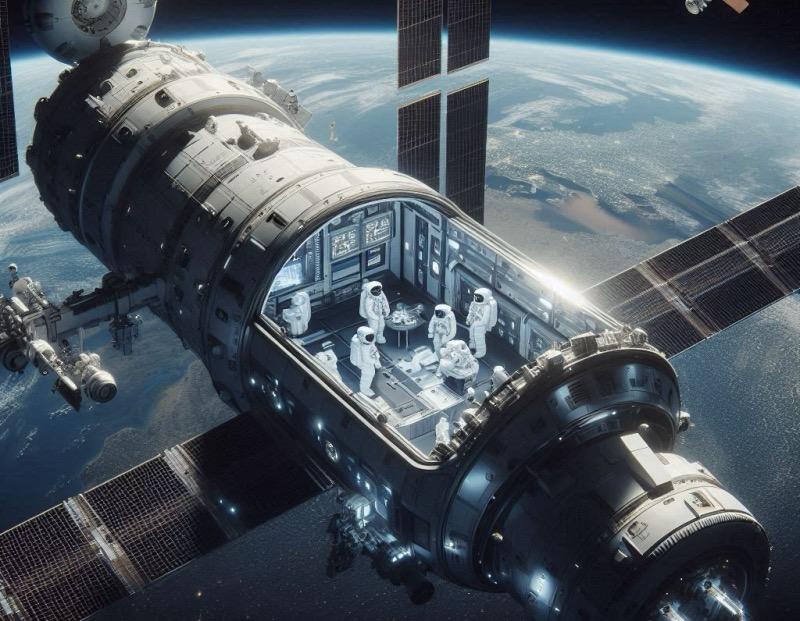Illustration für den Artikel "NASA öffnet Tür für Nicht-NASA-Astronauten zur Leitung von ISS-Missionen"
