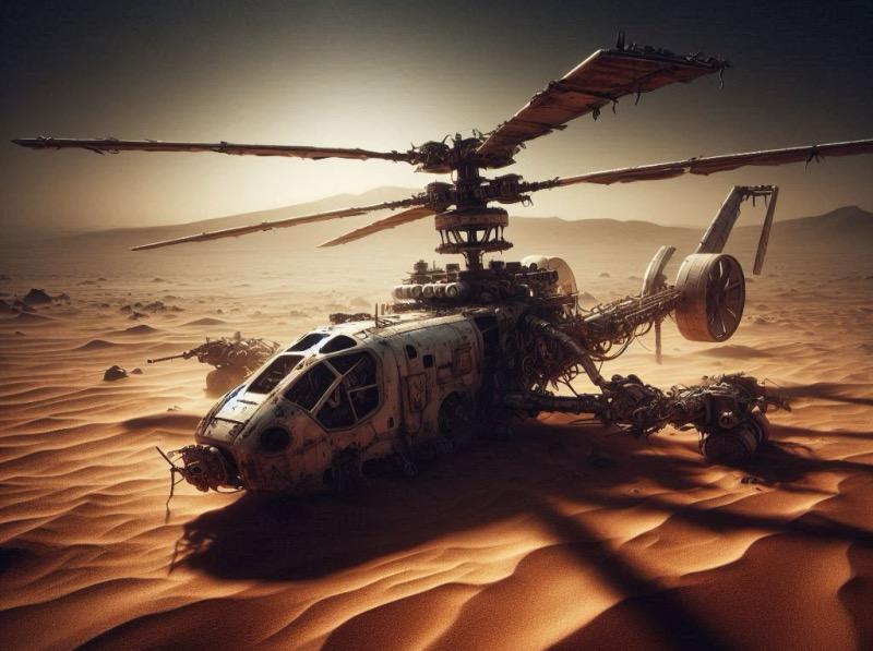 Illustration for the article "NASA's Ingenuity Helicopter Crash: Analysis and Future Implications"