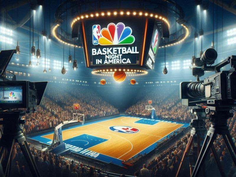 Illustration for the article "NBC Sports Announces "Basketball Night in America" with Lenny Kravitz"