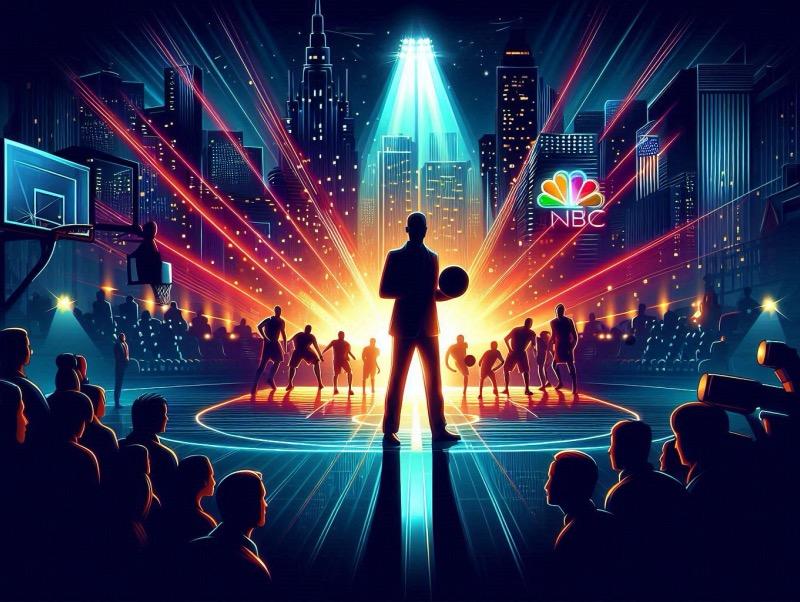 Illustration for the article "NBC Sports Unveils "Basketball Night in America" with Lenny Kravitz"