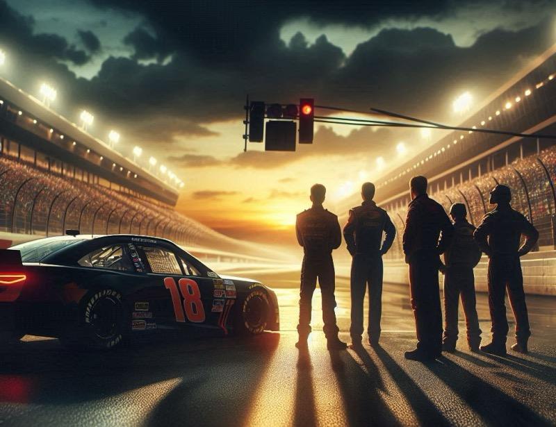 Ilustración para el artículo "NBC Sports Presenta Nueva Intro para la Cobertura de la NASCAR Cup Series"