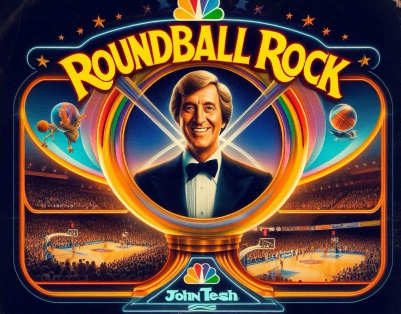 Illustrazione per l'articolo "NBC Sports ripropone l'iconica sigla "Roundball Rock" per la copertura NBA"
