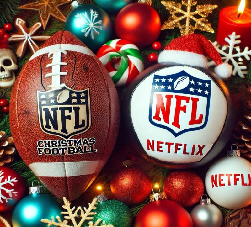 Ілюстрація до статті "Netflix транслюватиме два прямих матчі NFL на Різдво 2024 року"