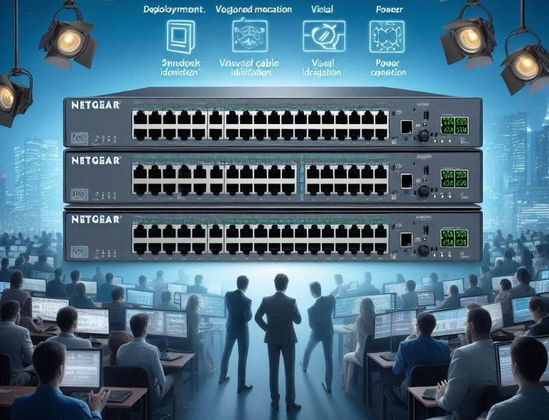 رسم توضيحي للمقال "توسيع نطاق سلسلة Netgear M4350 بمفاتيح جديدة للبث والإنتاج المرئي الاحترافي"