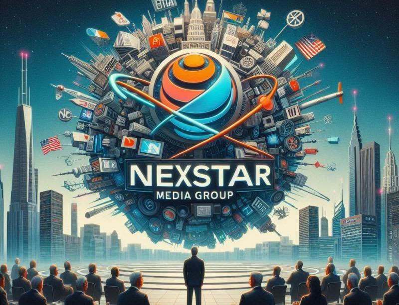 Illustrazione per l'articolo "Potenziale Acquisizione di Tegna da parte di Nexstar Media Group: Un Cambiamento nel Panorama Media"