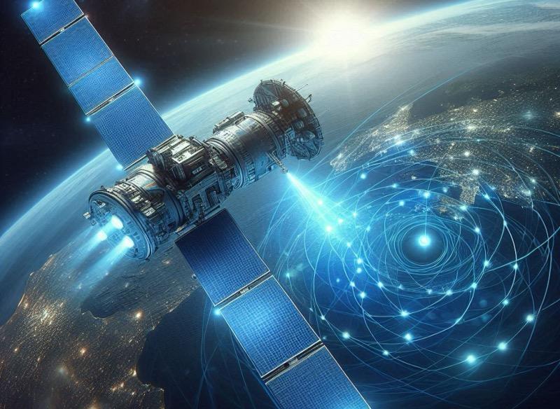 Illustration for the article "Next-Generation Military Communications Satellites: Lockheed Martin and Boeing Compete Amidst Commercial Alternatives"
