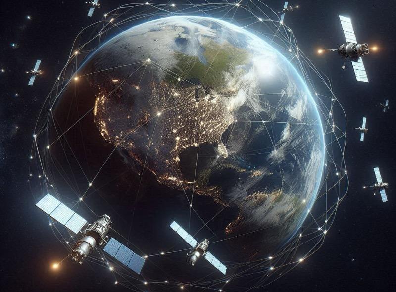 Illustration for the article "NRO Deploys Over 200 Satellites, Expanding its Proliferated Architecture"