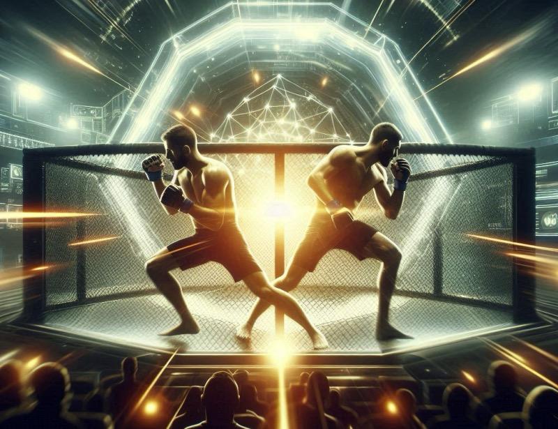 Illustrazione per l'articolo "Accordo Paramount da 7,7 miliardi di dollari per la UFC: una nuova era per lo streaming sportivo"