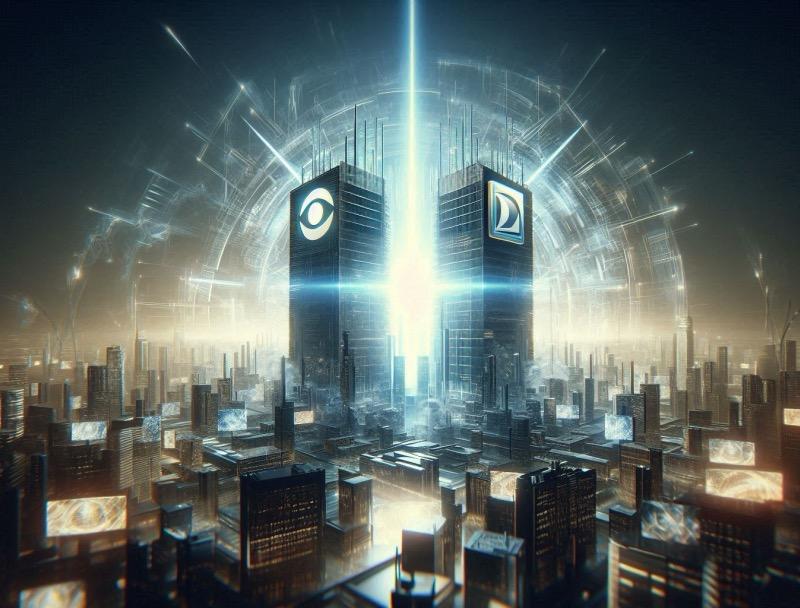 Illustration for the article "Paramount Skydance Considers Major Acquisition of Warner Bros. Discovery"